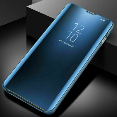 Flip Clear View Mirror Phone Case For Samsung S8 S9 S10 S20 S21 Note 10 20 Ultra