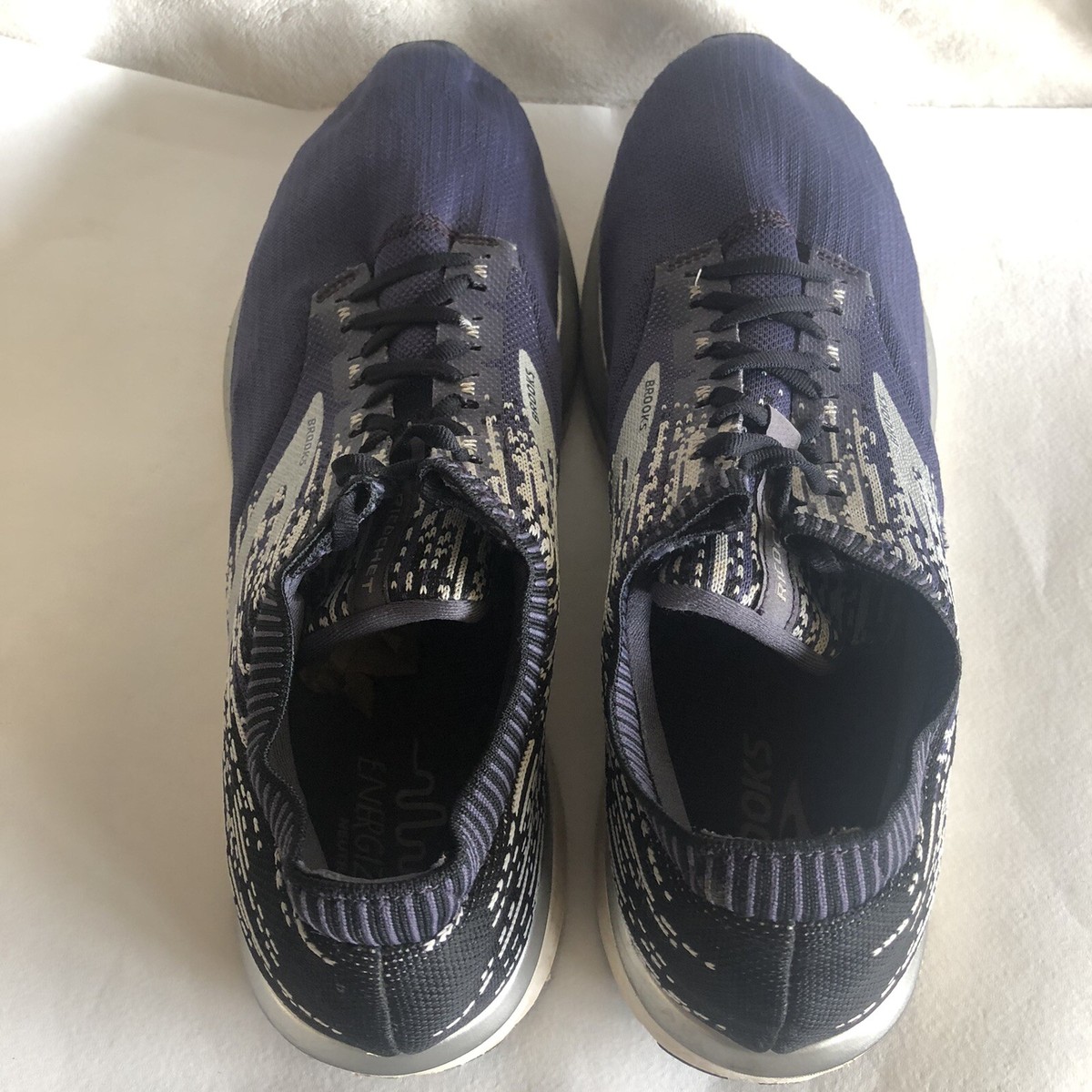 Brooks Ricochet Running Shoes Navy Blue grey Knit DNA AMP Sneakers Men’s 10 Brooks Ricochet Men main image 3