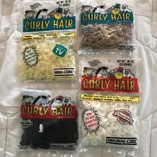 One Only Creation Curly Hair Dolls 2 Minis Blonde Yellow 2 Orig Black White