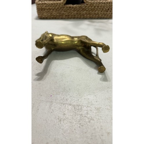 VINTAGE BRASS GREAT DANE FIGURINE 7" X 7-1/2" - Picture 10 of 11