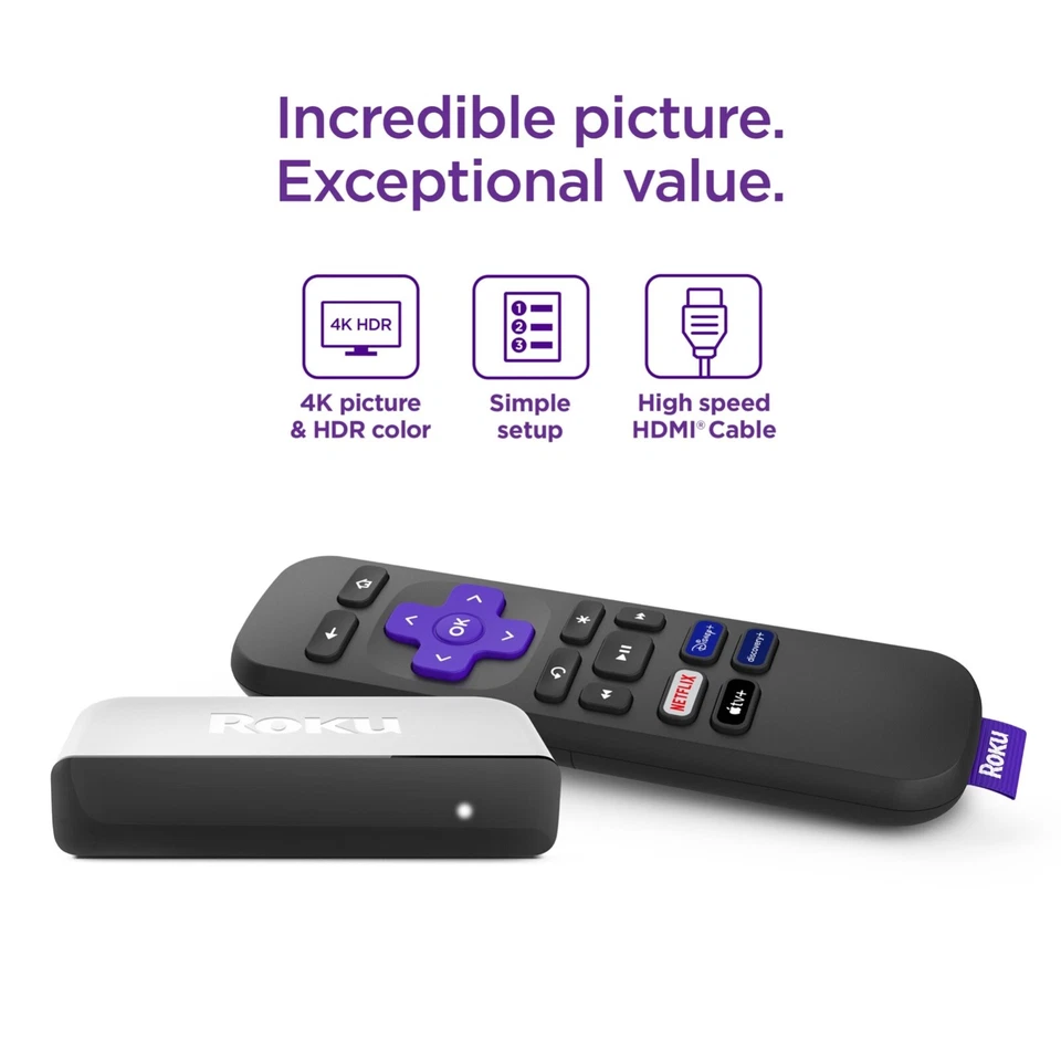 Nuevo reproductor multimedia de transmisión Roku Premiere 3920RW HD/4K/HDR, ¡Última versión! Foto 2 de 4