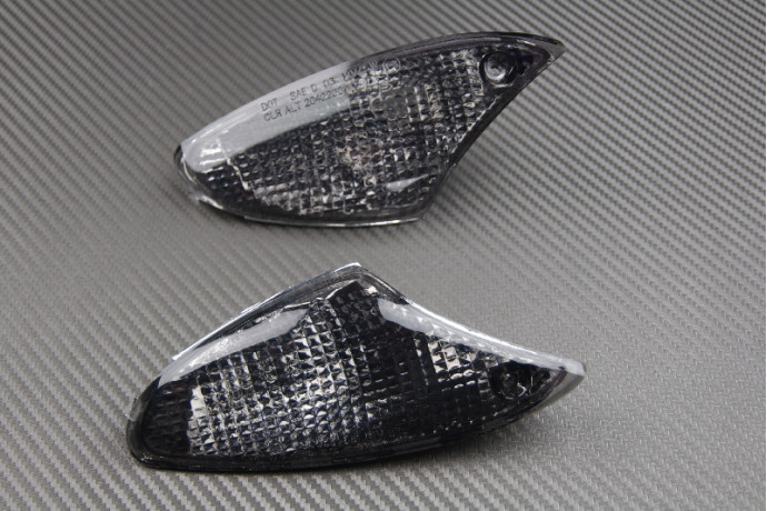 Clignotants moto fumés noirs haute visibilité pour BMW R1200S