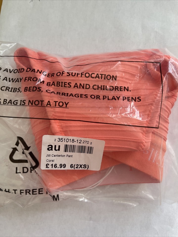 Jack Wills Bikini Bottoms Size 6 (2XS) in Coral New In Packet With