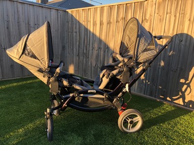 abc design zoom double pram