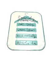 Laundry Schedule Vintage Metal Wall Decor Sign