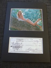 NASTASSJA KINSKI signed autograph signed CHECK in mat RARE!!