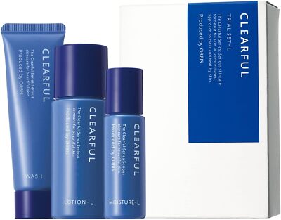 ORBIS CLEARFUL Trial Set WASH, LOTION & MOISTURIZER Acne Care from