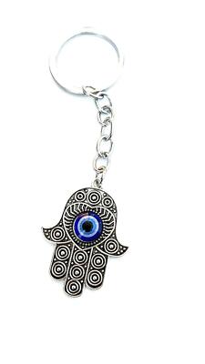 LUCKY HAMSA Schlüsselanhänger blau Evil Eye Amulett Anhänger Judentum Kabbala Charm