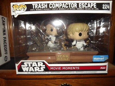 Funko Pop! Star Wars Set: TRASH COMPACTOR ESCAPE - Movie Moments #224 Luke Leia