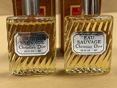 2 x Christian Dior Eau Sauvage Pour Homme For Men Mini 15 ml each