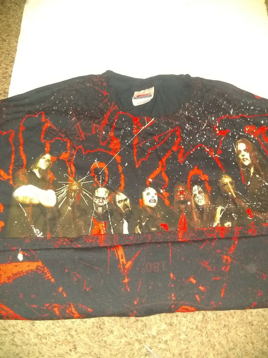 超レアXL！SLIPKNOT 6（SIC）6ホッケーシャツ黒×赤コピーライト付 Slipknot Bloody Rare Shirt All Group Members large | eBay