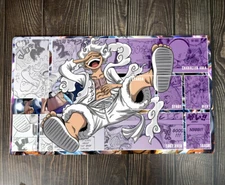 O-P OPCG TCG CCG Play Pad Monkey D. Luffy Playmat Trading Card Game Mat Free Bag