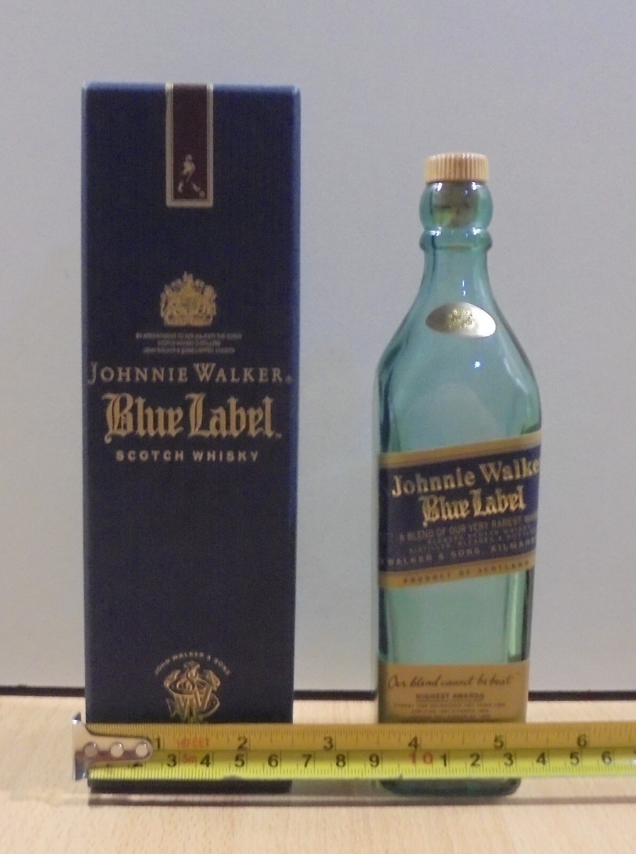 JOHNNIE WALKER BLUE LABEL SCOTCH WHISKY ADVERTISIGN BOTTLE 200ML