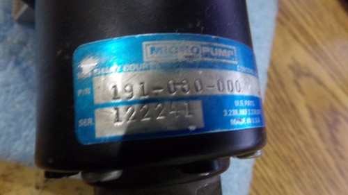 Micro Pump Model: 20045 / 191-000-000 with Emerson K33ZZFY-233 & Starter Cap. - Picture 4 of 5