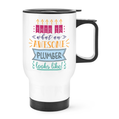 This Is What an Awesome Klempner Sieht aus Wie Reisetasse Cup Mit Griff - Lustig