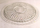 VTG Anchor Hocking Serving Tray Cake Plate Burple Glass 13.25" Length