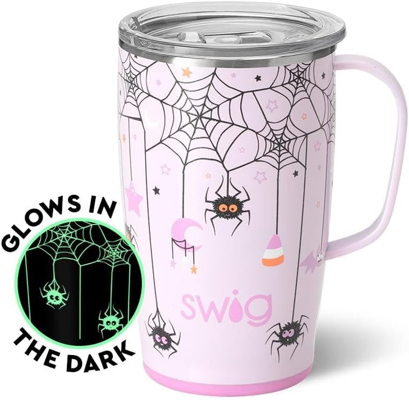 18Oz Travel Mug, Insulated Tumbler with Handle and Lid, Travel Coffee