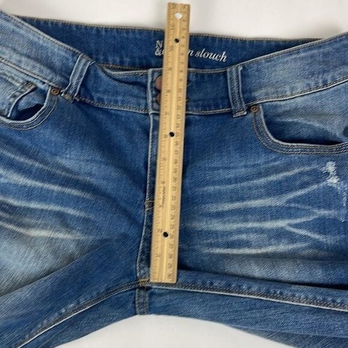 NY&C New York & Company Women Slim Slouch Distress Stretch Jeans 34x27.5 size 12 - Picture 11 of 17