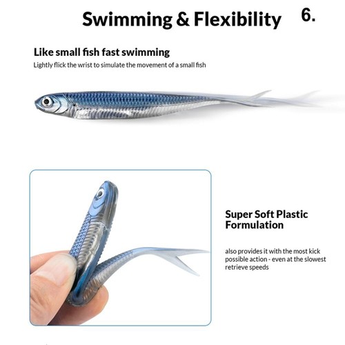 Fish Forked Tail Bait Quality Soft Swimbait Fishing Bait Soft Lure Fishing Lure - Picture 4 of 20