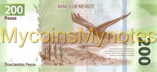 MEXICO 200 Pesos, 2023, Commemorative of 30 years of Bank Autonomy, P-New, UNC - Picture 3 of 3