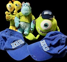 Monsters Inc University Plush Lot Plus Two Hats 