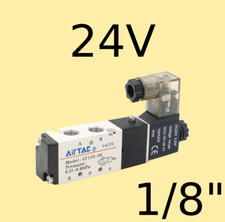 Pneumatik Ventil 5/2 Wege 24 Volt 1/8" 1,5 - 8  bar 5/2 Wegeventil Magnetventil