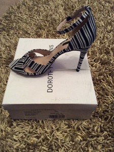black striped heels