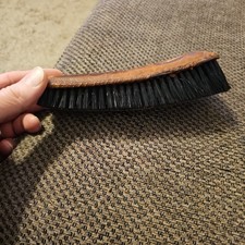 Antique Parkes Leather Fruit Vegetable Clothes Brush 8x2" Stitch Sides