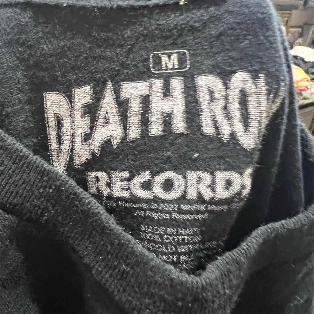 FILA T shirt vintage Death Row Records uomo M nera sedia elettrica logo