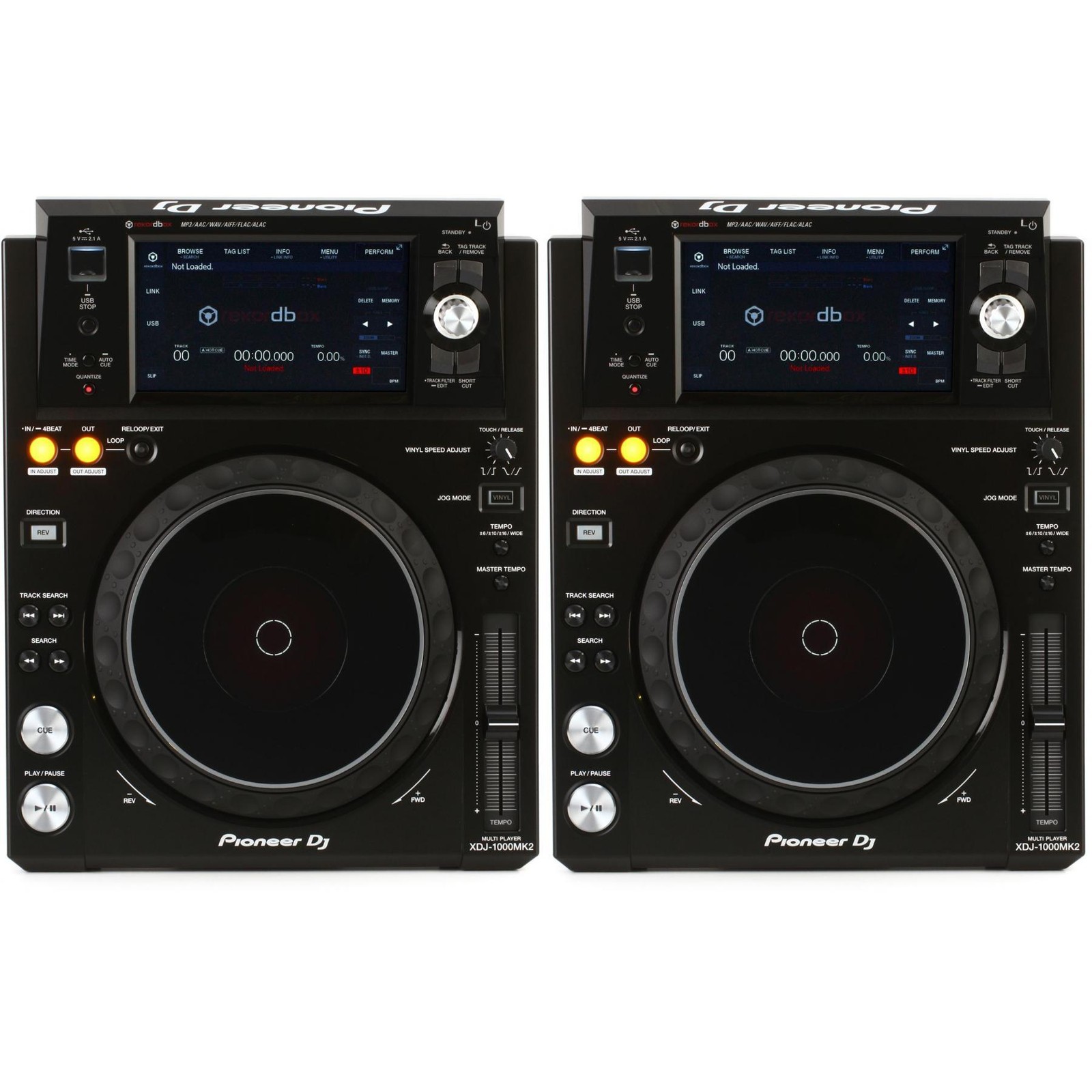 Цифровой диджейский медиаплеер Pioneer DJ XDJ-1000MK2 для перформанса - Пара 438890₽