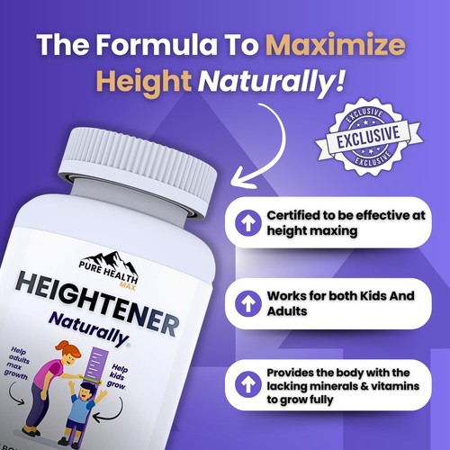 Heightener - Natural Height Growth Supplement for Kids, Teens and Adults to I... - Picture 2 of 6