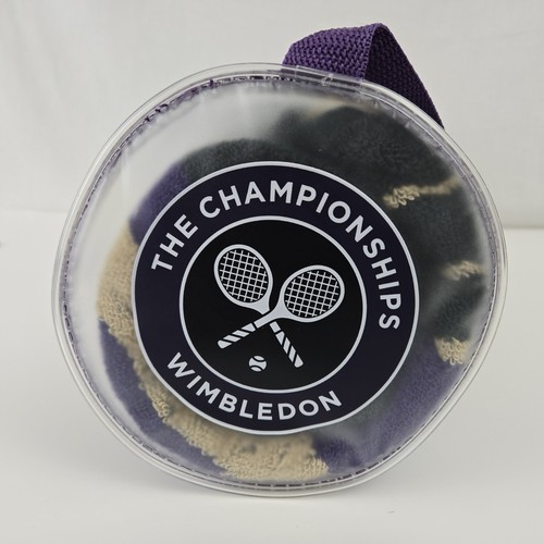 Wimbledon Mens Championship 2014 Purple Towel in Carrying Bag by Christy - NEW - Picture 6 of 7