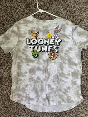 Looney Tunes Grey Graphic Tee Adult Size XL Short Sleeve Bugs Bunny Tweety Taz