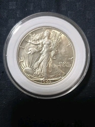 1943-S Walking Liberty 90% Silver Half Dollar 50c VF