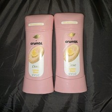 Dove Crumbl Deodorant Stick Lemon Glaze Aluminum Free, 2.6 oz Lot Of 2