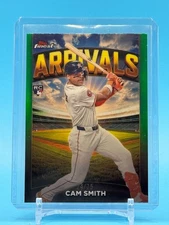 2025 TOPPS FINEST CAM SMITH #A-26 ARRIVALS INSERT GREEN REFRACTOR /75, ASTROS