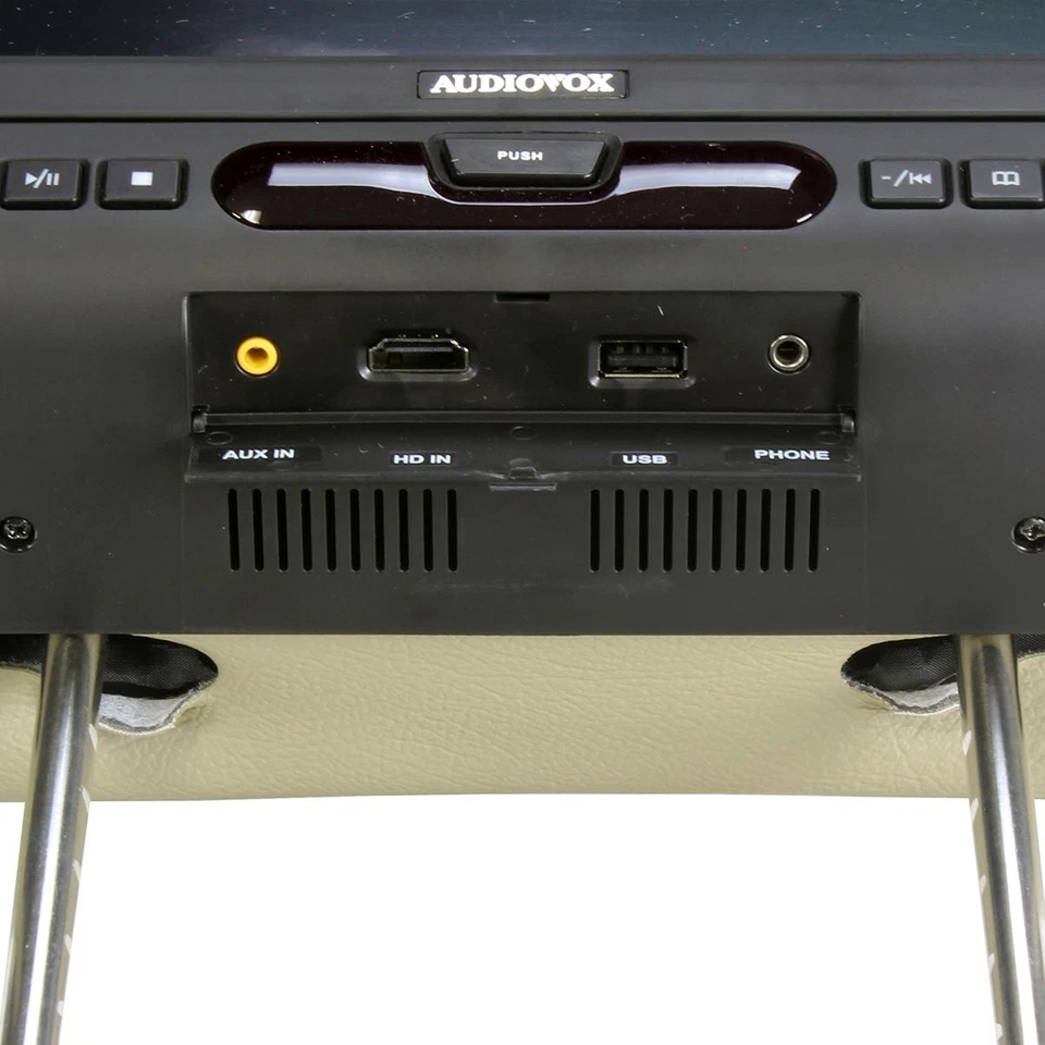 AUDIOVOX AVXMTGHR9HD 9" HEADREST HD VIDEO MONITOR w/ DVD PLAYER & HDMI INPUT NEW - Image 3 of 4