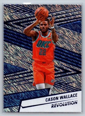 2024-25 Panini Revolution Cason Wallace #75 Blue Storm Thunder