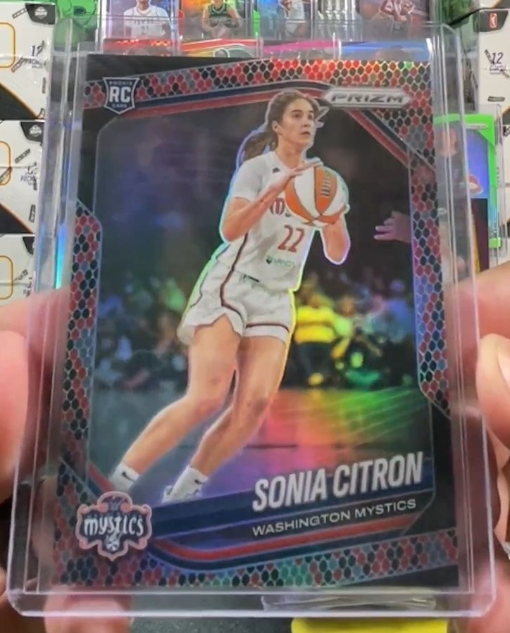 Sonia Citron 2025 WNBA Prizm Snakeskin Rookie Card Case Hit SSP Mystics #122 RC