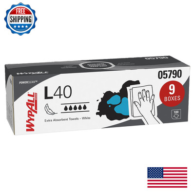 Wypall Powerclean L40 Cloths Extra Absorbent Wipes 05790 Pop-Up Bulk Paper