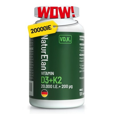 Vitamin d3 k2 hochdosiert 20000I.E. + K2 MK7 72 g (1er Pack), 20000ie 