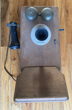 ANTIQUE WESTERN ELECTRIC 323 W CRANK OAK  WALL PHONE! COMPLETE & RINGS!