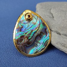 Real Bohemia Abalone Shell Red Crystal Finger Rings Adjustable Woman Ring