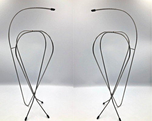 Wig Stand Holder Stainless Steel Set of Two Sturdy Collapsible Two Way Hanger