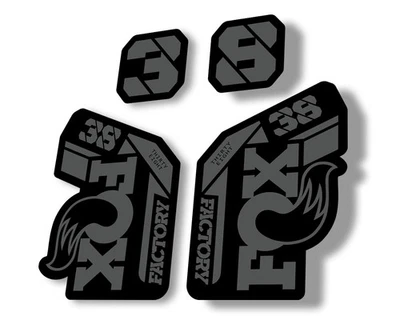 Fox 38 2021 Factory Gabeln Federung Aufkleber Sticker Set selbstklebend grau - Bild 1 von 2