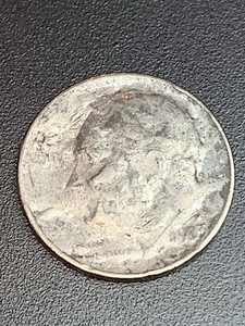 1983-P Dime Error Post Strike Damage Anvil Effect