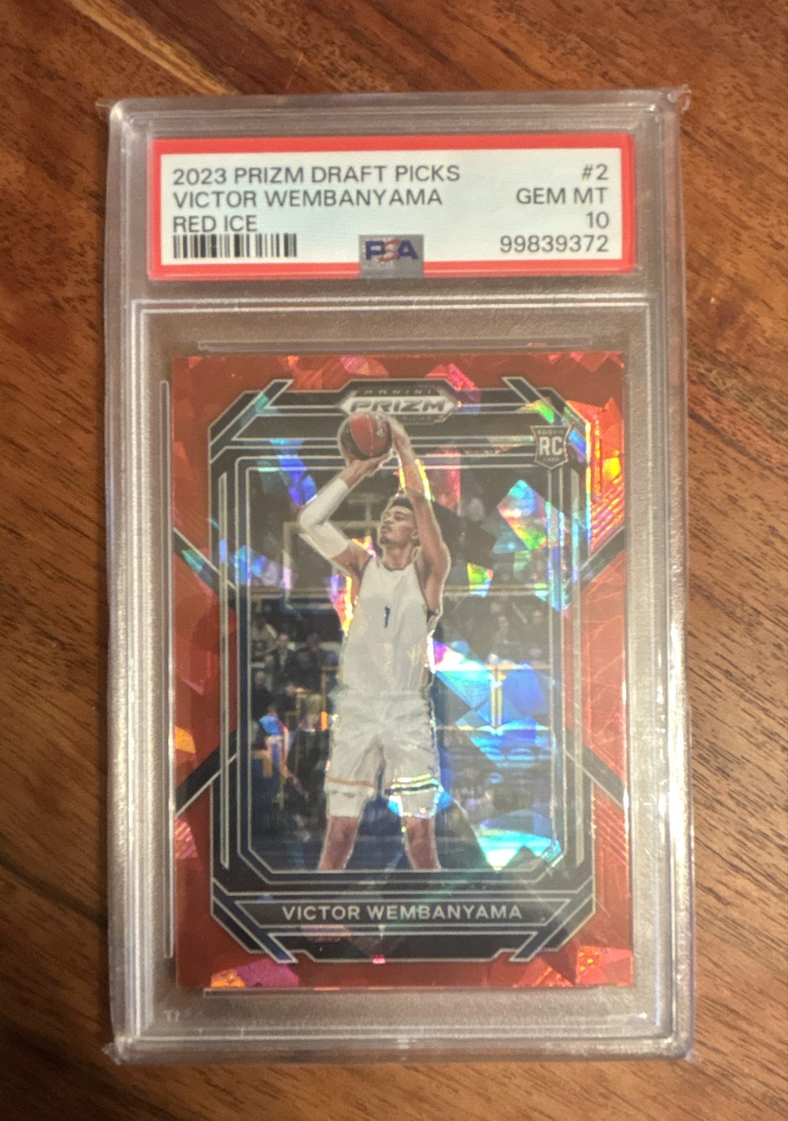2023-24 Panini Prizm Draft Picks - Victor Wembanyama #2 Red Ice Prizm (RC)PSA 10