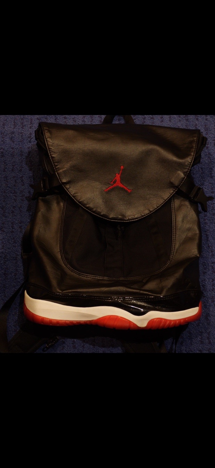 AIR JORDAN 11 PREMIUM SHOE BAG BACKPACK FLIGHT BULLS 23 JUMPMAN BRED BLACK NEW
