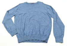 Johnnie-O Elsinore Pullover Sweater Mens Large Blue Long Sleeve Crew Neck Cotton