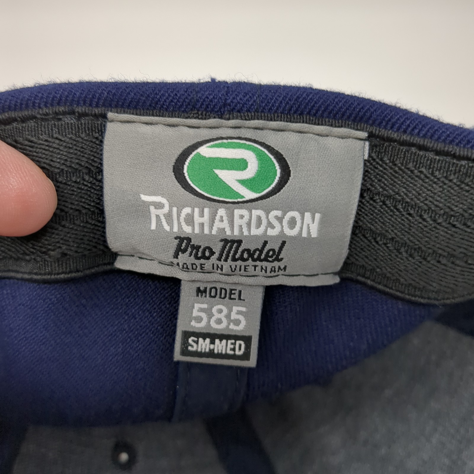 Richardson Fitted Baseball Hat Solid Blue Medium … - image 9